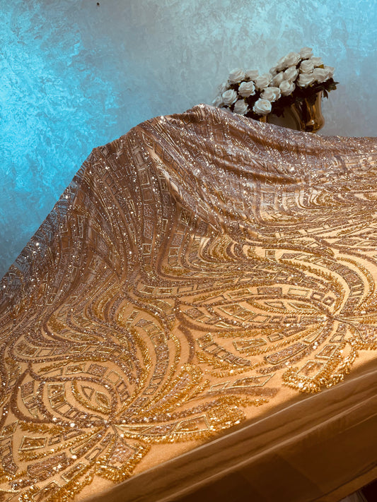 Tissu perle Bronze