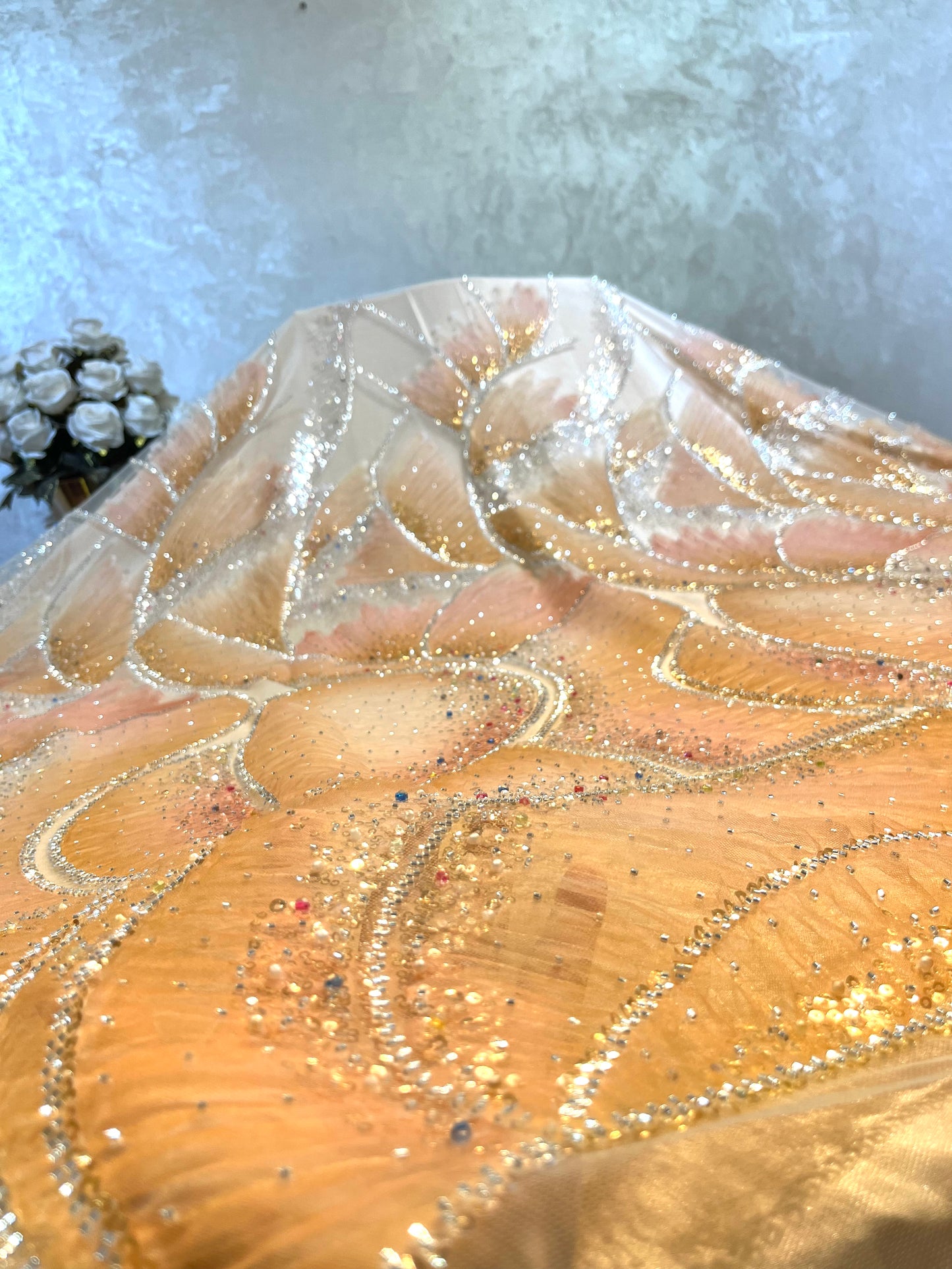 Tissu perle cristale