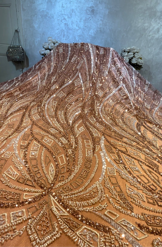 Tissu  Rose gold