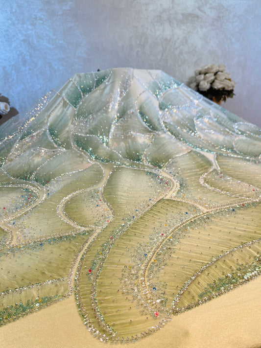 Tissu perle ( 3 metre + fon )
