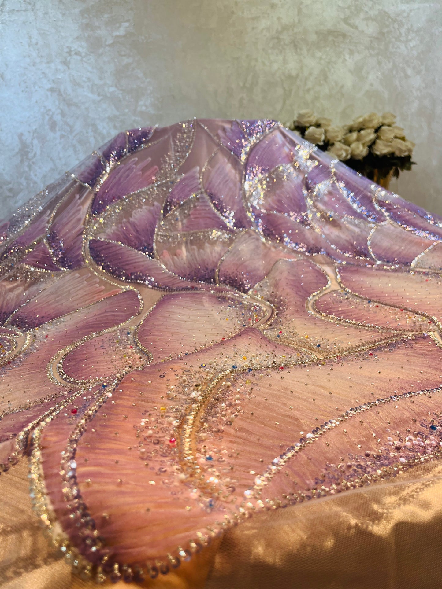 Tissu perle cristale